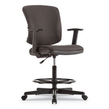 Alera® Alera Everyday Task Stool, Fabric Seat-back, Supports Up To 275 Lb, 20.9" To 29.6" Seat Height, Black freeshipping - TVN Wholesale